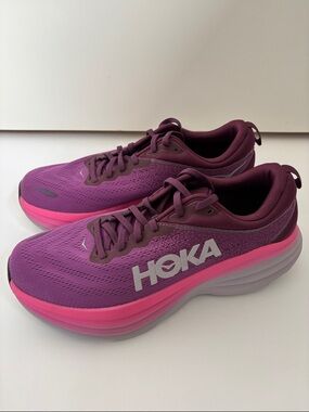 Hoka One One Bondi 8 Purple 1127952 Running Walking Sneakers Shoes Women’s 11B